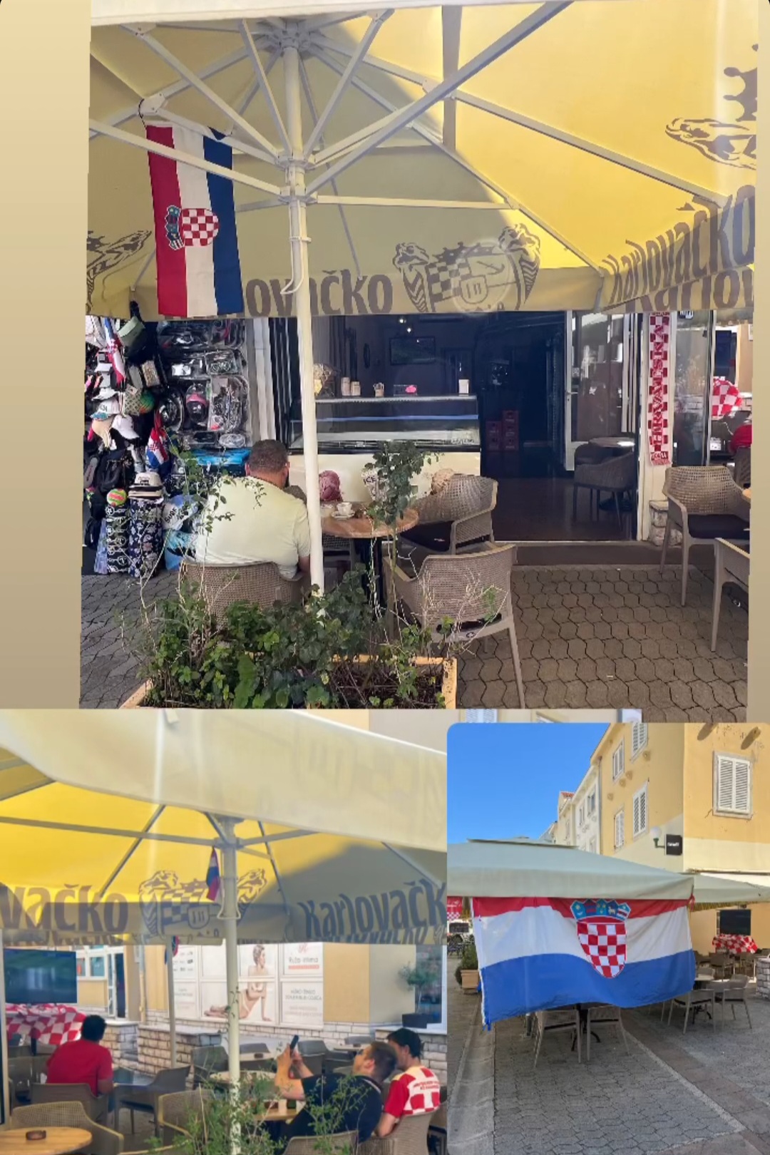 Caffe Bar Crystal terasa pod suncobranima